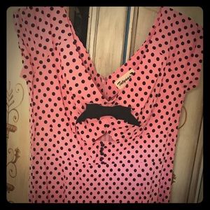 XXL Pink Polkadot Dress. Bust 38, Hips 36